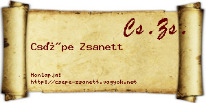 Csépe Zsanett névjegykártya