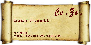 Csépe Zsanett névjegykártya