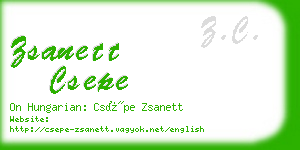 zsanett csepe business card